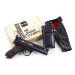 .22 Webley Premier air pistol, boxed with instructions and small quantity of pellets Purchasers