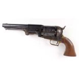 S1 .44 Italian Colt Dragoon black powder percussion 6 shot revolver, 7½ ins barrel, engraved