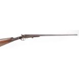 S2 .410 double semi hammer, Belgian, 26 ins barrels, folding side lever action, 14 ins straight