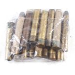 S1 15 x .360 2¼ ins black powder rifle cartridges with three rounds bearing .360 Holland headstamp
