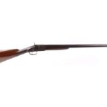 S58 8 bore Percussion single Wildfowling gun by C. Osborne, 36½ ins damascus steel barrel, steel