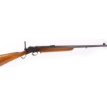 S1 .22 BSA Martini action rifle, 24½ ins heavy barrel, hooded blade foresight, tangent mid sights,