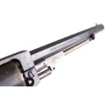 S1 .36 Palmetto Whitney black powder single action 6 shot revolver, 7½ ins octagonal barrel, brass