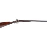 S2 20 bore double hammer by J. Blanch, 28 ins sleeved barrels, ic & ½, game rib, 2¾ ins chambers,