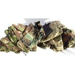 Twelve various camo combat jackets/training jackets