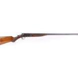 S2 16 bore Harrington & Richardson semi hammer single, 30 ins barrel, action with colour, 14 ins