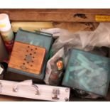 Large box containing quantity of various gun cleaning kit
