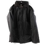 Black quilted weatherproof jacket, size small