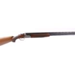 S2 12 bore Lanber over and under, ejector, 27½ ins ventilated multi choke barrels (3 spare