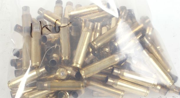85 x .308 once fired brass cases for reloading