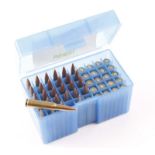 S1 29 x 7.62mm Target reloaded rifle cartridges and 21 brass cases Purchasers Note: Section 1
