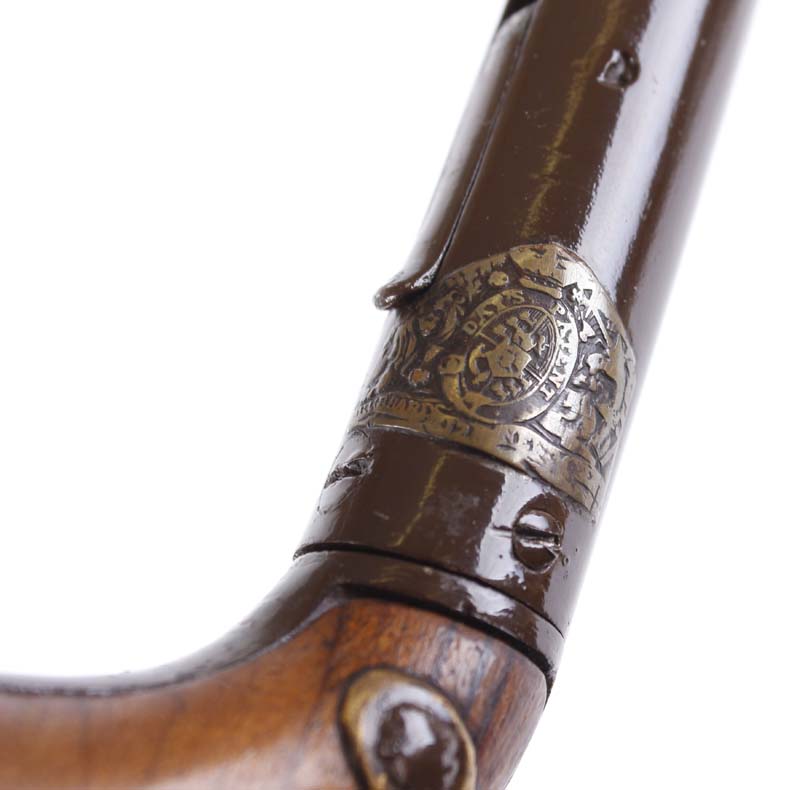 S58 28 bore Days Patent percussion walking stick shotgun, 28¼ ins brown painted turn off barrel, - Image 3 of 3