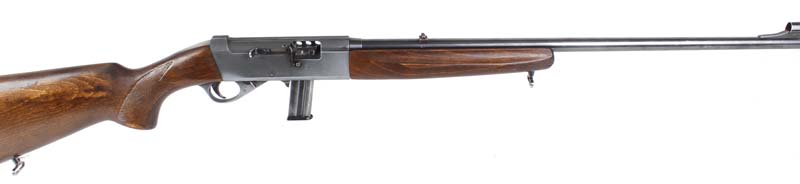 S1 .22 Anschutz Model 525 semi automatic rifle, 22½ ins threaded barrel, plain receiver, 10 shot