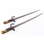 Two Gras bayonets, dated 1876 & 1879