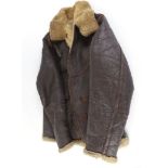 Vintage sheepskin flight jacket (a/f) Zips and pockets all a/f