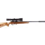 S1 .22 Remington Model 597 semi automatic rifle, 21 ins threaded barrel (moderator available), 5