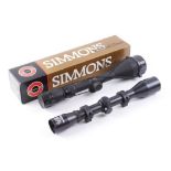 3.5-10 x 50 Simmons Whitetail classic rifle scope, boxed; 4 x 40 Panorama rifle scope with quick