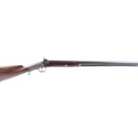S58 12 bore Percussion single sporting gun by Redfern, 30 ins two stage part octagonal damascus