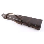 Brown leather leg o' mutton gun case for up to 28 ½ ins barrels