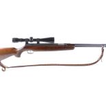 4.5mm Weihrauch HW77 underlever air rifle, pistol grip stock with cheek piece recoil pad and leather