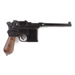 Replica early Broomhandle Mauser pistol, stamped Japan. This Lot is offered for the purposes of