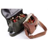 S2 Two canvas cartridge bags (1 strap a/f) containing quantity of 12 bore cartridges Purchasers