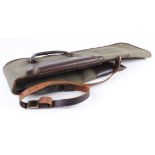 Canvas and leather fleece lined gun slip, max. internal length 47 ins