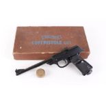 4.5mm Walther LP53 break barrel air pistol in original box with cocking block, oil bottle,