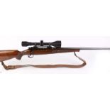 S1 .30-06 (Sprg) Winchester Model 70 bolt action stalking rifle, 22½ ins barrel, polished black