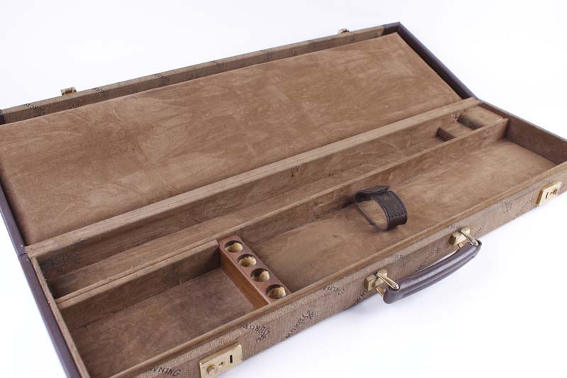 Browning canvas gun case with fitted interior for 28 ins barrels - Image 2 of 2