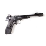 S5 .22 Vostock target pistol, cased with spare magazine, tools, parts, etc (one grip missing), no.
