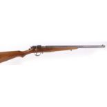 S1 .22 BSA bolt action folding single shot rifle, 19¼ ins barrel, blade and folding peep sights,