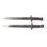 Two British 1888 Pattern Lee Metford bayonets,