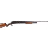 S2 12 bore Marlin pump action open hammer, 3 shot (RM 89), 27 ins barrel with bead sight,