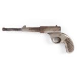 .177 Dolla push barrel air pistol, nickel finished action