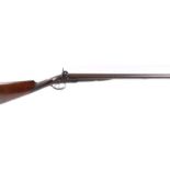 S58 14 bore double percussion sporting gun by Manton, 28 ins damascus twist barrels,