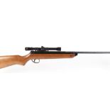 .22 BSA Meteor break barrel air rifle, open sights, mounted 4 x 20 Accuray scope, no.