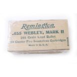 S1 50 x .455 British Mk2 revolver cartridges by Remington Purchasers Note: Section 1 licence