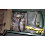 Mixed shooting equipment and accessories to include: game sledge; hide seat; game bags;