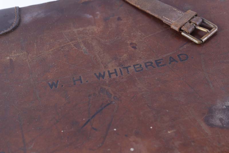 Leather trunk stamped W. H. - Image 2 of 3