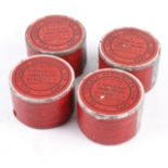 Four tins of percussion caps by F. Joyce & Co.