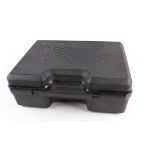 Black plastic pistol case, eggshell lined, by Doskocil