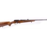 S1 .22 CZ Precision bolt action rifle, 22 ins threaded barrel, 5 shot magazine, open sights, scope