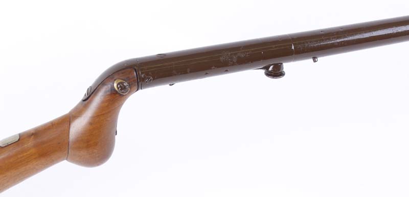 S58 28 bore Days Patent percussion walking stick shotgun, 28¼ ins brown painted turn off barrel, - Image 2 of 3