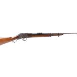 .22 (conversion) Enfield Mk2 Martini action training rifle, 30 ins half stocked barrel with numerous
