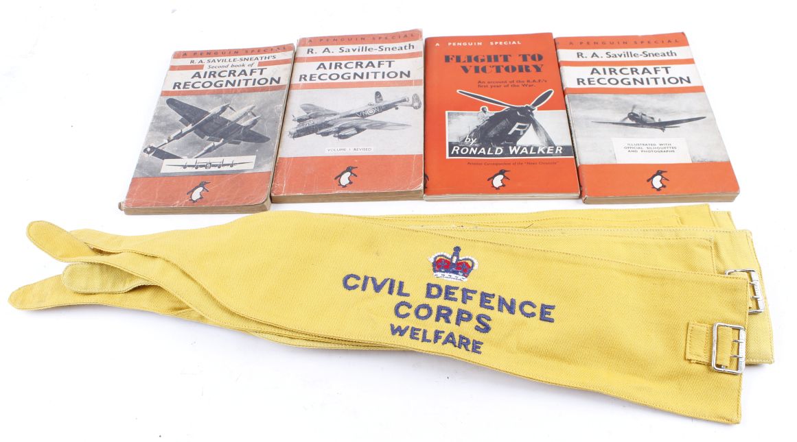 4 Vols: Aircraft recognition, together with nine Civil Defence Corps arm bands