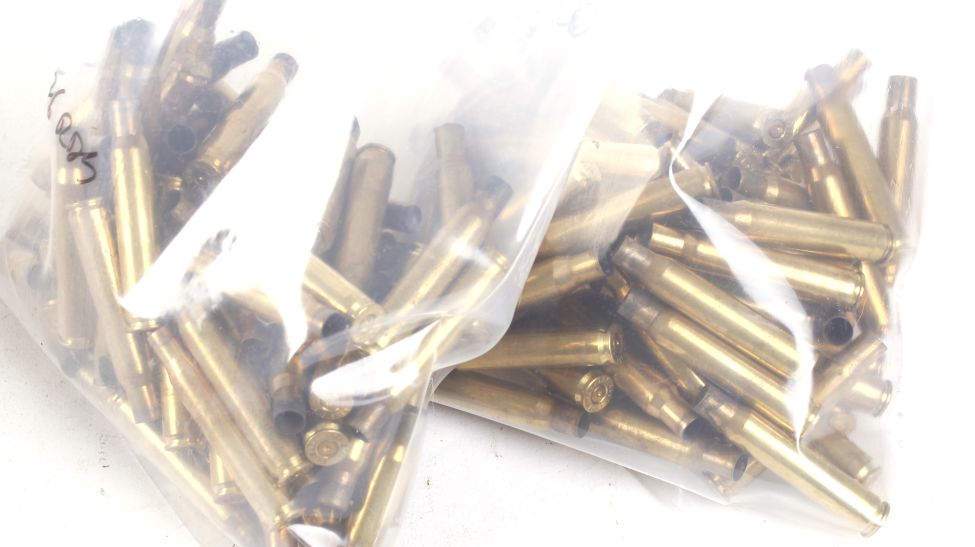 150 x .30-06 once fired brass cases for reloading