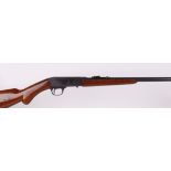 (S1) .22 FN semi automatic take down rifle, 19 ins barrel, open sights, tube magazine, no. 166369 [