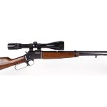 (S1) .22 Browning BL-22 lever action rifle, 19½ ins threaded barrel (Parker Hale moderator