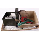 Box containing various wad punches, capper/decappers, roll turnover tool, together with a large